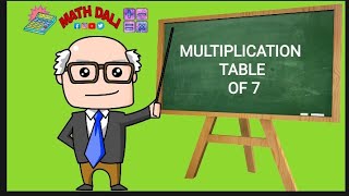 MULTIPLICATION TABLE OF 7|MATH DALI