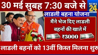 आज 1.29 करोड़ लाडली बहनो के खाते मे पैसा / ladli behna yojana new update | ladli behna yojana news