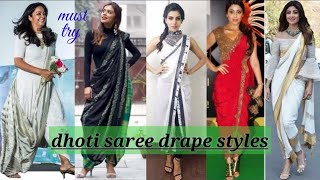 #dhotisaree#dhotisareedesigns#dhotisareedrapingstyle  Dhoti saree draping style must to try in 2020