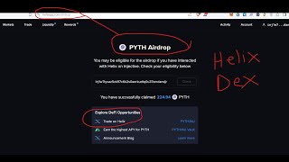 Helix Airdrop Pyth | Helix Dex airdrop pyth Token | #Helix #Airdrop #Helixpyth