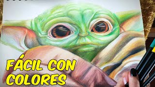 Dibuja Y Colorea Fácil! Baby Yoda Drawing!