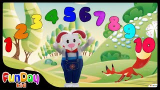 Number Flashcards | Learn Numbers | Flashcards 1 to 10 for Toddlers & Kids - @FunDayKid