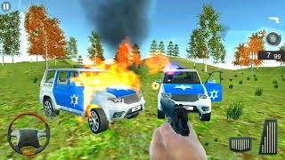 Police vs Gangsters 4x4 Offroad - Burning Police Car - Android Gameplay { By Oppana Games }