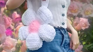 Crochet Flower Bag 😍 #shorts #crochet