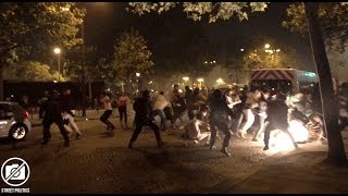 Violences policières quartier Champs-Elysées suite à la victoire de l'Algérie à la CAN - 19/07/2019