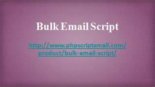 Bulk Mail Script | Bulk Email Software | PHP Scripts Mall