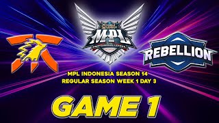 FNATIC ONIC VS. REBELLION | {FULLGAME 2} MPL-ID S14 WEEK 1 DAY 3