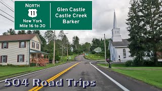 ⁴ᴷ Road Trip #1008 - US-11 N - New York Mile 16-30 - Glen Castle/Castle Creek/Barker