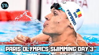 Day 3 Olympic Swimming | Paris 2024 | David Popovici 200 Free + Titmus vs. Mollie O'Callaghan