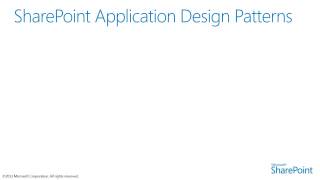 Design patterns for apps for SharePoint 2013