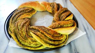 Zaatar Braided Bread / How To Make Zaatar Bread / Arabic Zaatar Bread