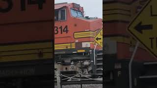 BNSF locomotives hauling gasoline wagons 😍❤️