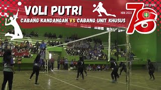 VOLI PUTRI HUT PGRI & HGN 2023 - CABANG KANDANGAN VS CABANG UNIT KHUSUS