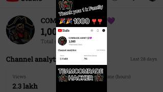 1000 Subscribers Complete 💯 Thank You Guys ❣️ #shorts #subscribe #youtubeshorts #trending