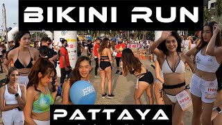 Sexy BIKINI RUN Pattaya Beach ROAD 🇹🇭 4K THAILAND