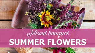 Mixed bouquet with summer flowers