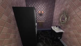 Pink and Black Bathroom in Sims 4