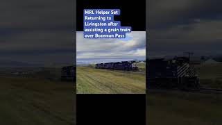 A #montanaraillink helper set returning to Livingston #train #railfanning #railfan #trains