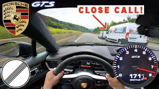 2021 PORSCHE PANAMERA GTS SPORT TURISMO TOP SPEED ON GERMAN AUTOBAHN🏎 BRUTAL GEAR CHANGES!