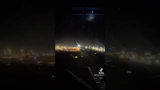 Touching Down in Los Angeles LAX at night