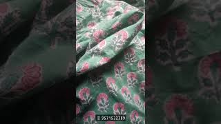 Beautiful Pure Sanganeri Hand Block Printed Flower Buti Design Pure Cotton Fabric #9571532389 #viral