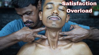 Satisfaction Overload | Strong ASMR Head And Neck Massage By Strong Wrist Barber | Neck Cracking