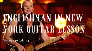 How to play Englishman In New York by Sting (Dominic Miller Guitar Lesson) (Sting Guitar Lesson)