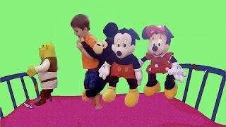 Spiderman,Mickey Mouse,Shrek,Winnie the Pooh jumping on the Trampoline/Funny Video/For Kids/HD