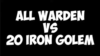 All Warden Vs 20 Iron Golem - Which Warden defeat 20 Golem #minecraft