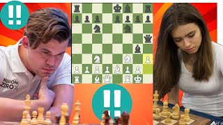 Genius Magnus Carlsen vs Anna Cramling 23