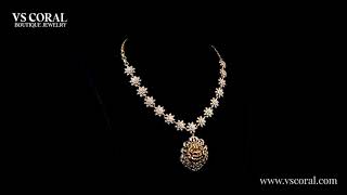 Radiant Diamond Lakshmi Necklace at Our #vscoral.#boutique #jewelry #lakshmi #exclusive #diamonds