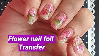 FLOWER NAIL FOIL TRANSFER / SENSATIONAL GEL TOP COAT