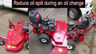 Toro Proline Commercial Mower- Reducing Oil mess when changing oil