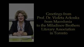 Miladinov Bros. Literary Assn. Days of Macedonian Literature and Culture, Toronto, 2023, on OMNI TV