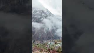 Snowfall in gangotri