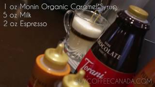 Monin Organic Caramel Syrup Latte from BuyCoffeeCanada