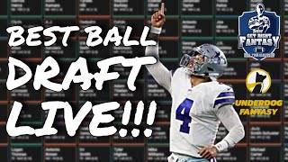 Live Fantasy Football Draft | Underdog $5 Puppy but Superflex entry | GRFN Ep. 255