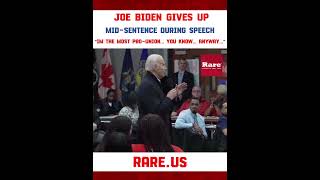 Joe Biden gives up mid-sentence during speech…