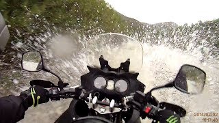 Hard enduring the V-Strom in a river pass...must see!!!!