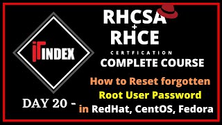 Linux Troubleshooting | Root User Password Recovery | Linux Training | #ITindex  | RedHat Linux