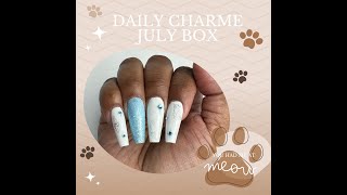 Unboxing Daily Charme July Box and Gel X Cat Nails