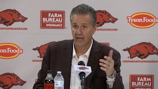 Arkansas head coach John Calipari recaps 76-60 win over Lipscomb