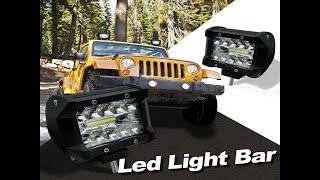 60W LED light bar work Light 12V/24V Car Lamp off-load vehicle spotlight