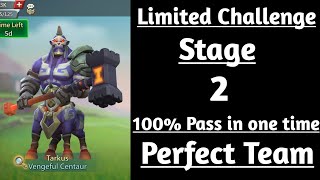 Lords mobile Limited Challenge Tarkus past stage 2|Tarkus Stage 2|Vengeful Centaur stage 2