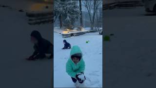 Playing in the snow