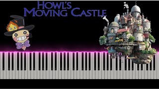 Howl's Moving Castle (Piano Tutorial) l آموزش موسیقی انیمه قلعه متحرک هاول