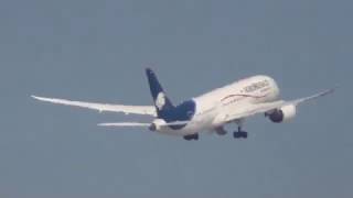 AeroMexico Boeing 787 Dreamliner takeoff from JFK airport! Long takeoff!