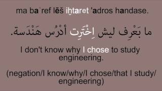 Essential Levantine Arabic Verbs: To Choose, To Decide