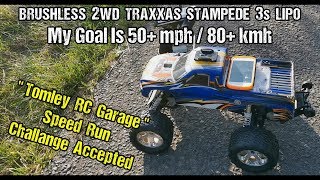 Brushless Traxxas VXL Stampede 2wd High Speed Run Challenge Tomley RC Garage