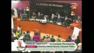 Evaluación educativa es una medida antisindical  Manuel Bartlett  Entrevista Milenio TV